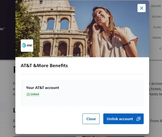 Linking an AAdvantage account to the AT&T Perks offer