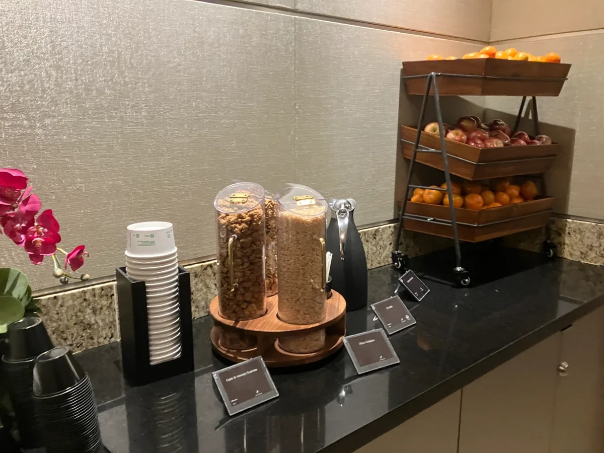 Avocado toast station at the DCA Admirals Club