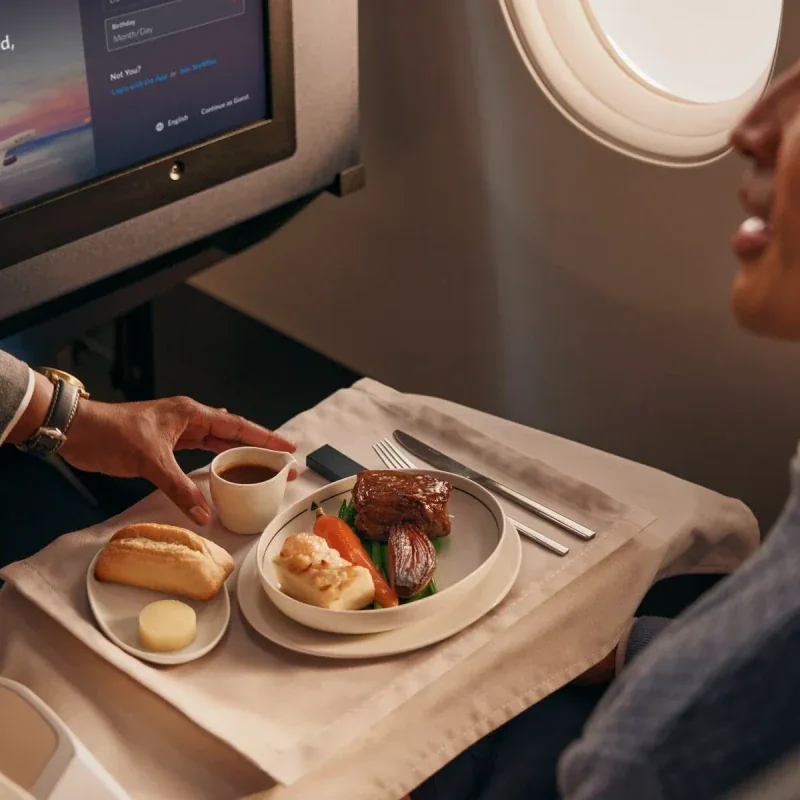 Delta One refreshed tableware and dining presentation